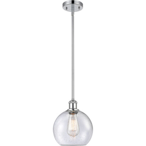 Ballston Athens 1 Light 8 inch Polished Chrome Pendant Ceiling Light in Seedy Glass, Ballston