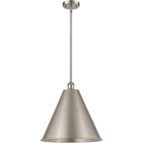 Ballston Cone LED 16 inch Brushed Satin Nickel Pendant Ceiling Light