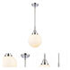 Franklin Restoration Beacon LED 8 inch Polished Chrome Mini Pendant Ceiling Light in Matte White Glass