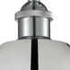 Edison Metal Bristol 1 Light 9 inch Polished Chrome Semi-Flush Mount Ceiling Light