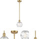 Ballston Small Deco Swirl LED 6 inch Satin Gold Pendant Ceiling Light, Ballston