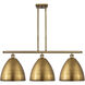 Ballston Dome 3 Light 39 inch Brushed Brass Island Light Ceiling Light