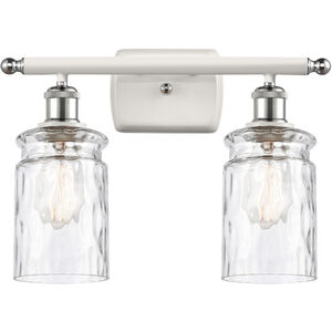 Ballston Candor LED 16 inch White and Polished Chrome Bath Vanity Light Wall Light in Clear Waterglass, Ballston