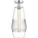 Edison Windham LED 7 inch Polished Chrome Semi-Flush Mount Ceiling Light in Clear Glass