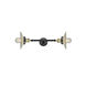 Franklin Restoration Halophane LED 9 inch Black Antique Brass Bath Vanity Light Wall Light in Clear Halophane Glass, Franklin Restoration