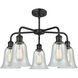 Hanover 5 Light 24.25 inch Matte Black Chandelier Ceiling Light in Fishnet