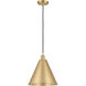 Ballston Cone 1 Light 16 inch Satin Gold Mini Pendant Ceiling Light