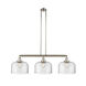 Franklin Restoration X-Large Bell 3 Light 42 inch Polished Nickel Island Light Ceiling Light in Clear Glass, Franklin Restoration