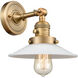 Franklin Restoration Halophane LED 9 inch Brushed Brass Sconce Wall Light, Franklin Restoration