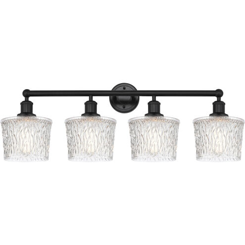 Edison Niagra 4 Light 34 inch Matte Black Bath Vanity Light Wall Light