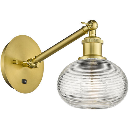 Ballston Ithaca 1 Light 6 inch Satin Gold Sconce Wall Light