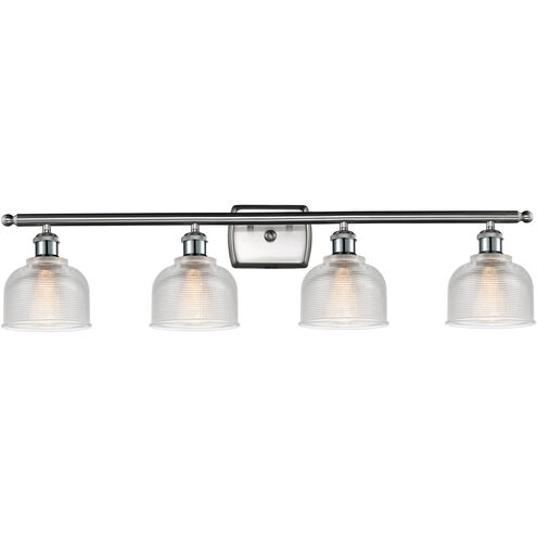 Ballston Dayton LED 36 inch Brushed Satin Nickel Bath Vanity Light Wall Light in Clear Glass, Ballston