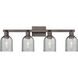Arcadia Caledonia 4 Light 32 inch Oil Rubbed Bronze Bath Vanity Light Wall Light in Charcoal