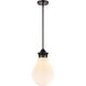 Genesis 1 Light 9.88 inch Matte Black Mini Pendant Ceiling Light