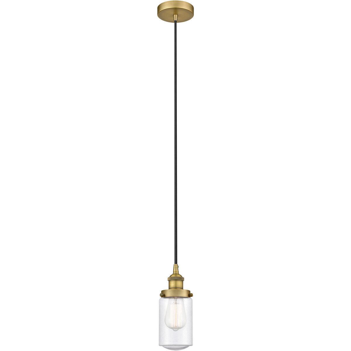 Edison Dover LED 5 inch Brushed Brass Mini Pendant Ceiling Light