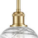 Ballston Small Deco Swirl LED 6 inch Satin Gold Pendant Ceiling Light, Ballston