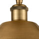 Ballston Dome LED 12 inch Brushed Brass Semi-Flush Mount Ceiling Light