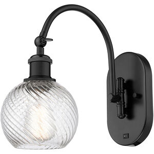 Ballston Athens Twisted Swirl LED 6 inch Matte Black Sconce Wall Light