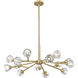 Aurora 14 Light 28.25 inch Brushed Brass Chandelier Ceiling Light