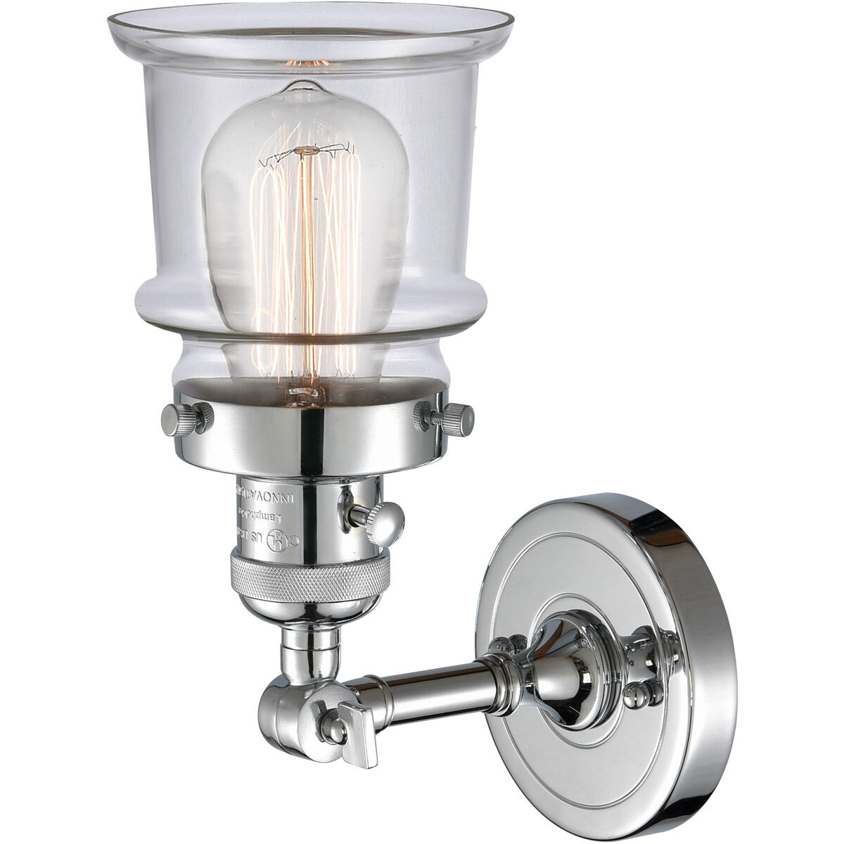 Franklin Restoration Small Canton LED 6.5 inch Polished Chrome Sconce Wall Light, Franklin Restoration