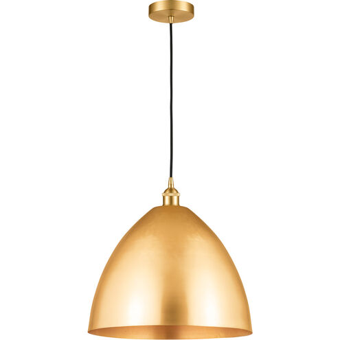 Edison Dome LED 16 inch Satin Gold Mini Pendant Ceiling Light