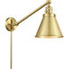 Appalachian 18 inch 100 watt Satin Gold Swing Arm Wall Light