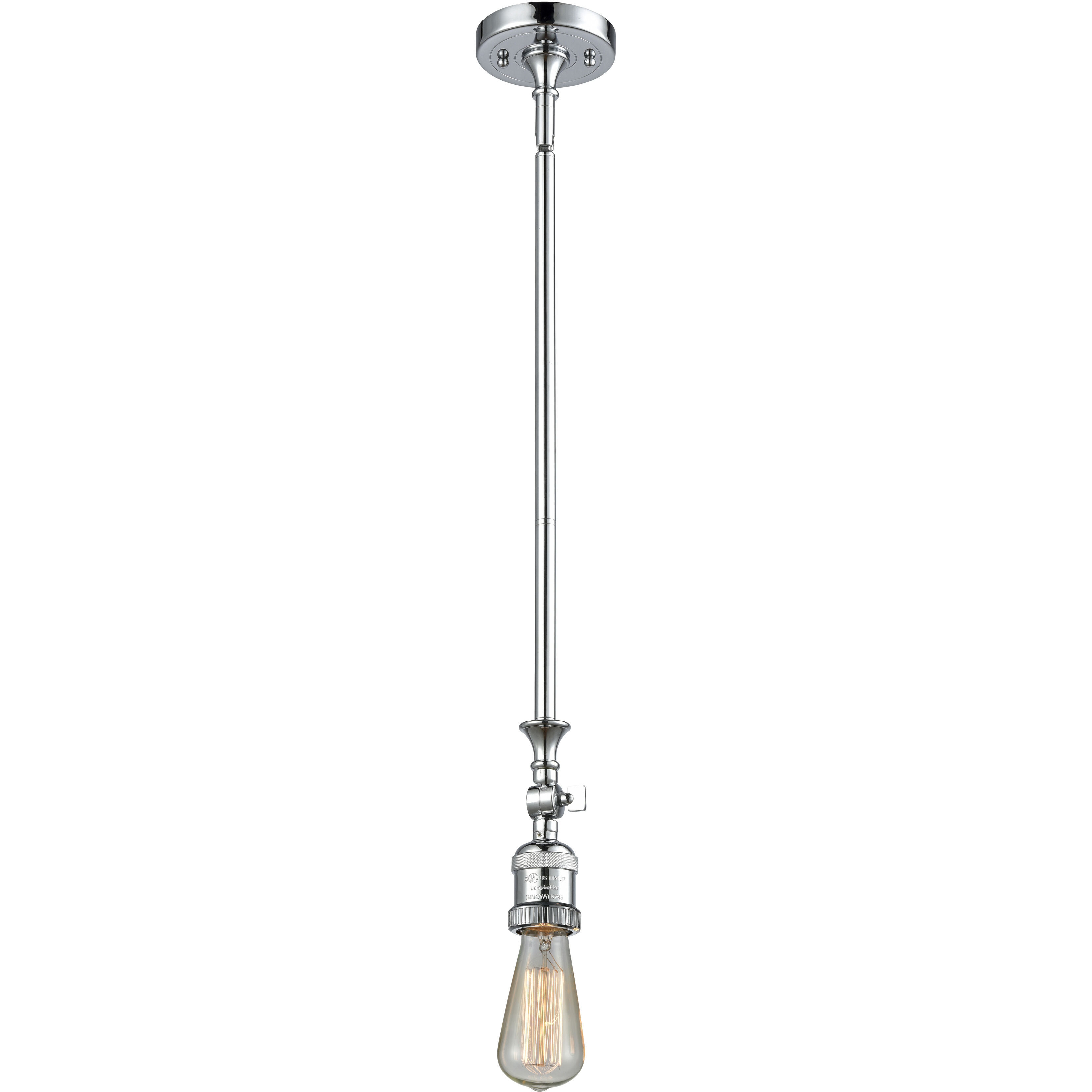 Franklin Restoration Oxford 1 Light 12 inch Polished Chrome Mini Pendant Ceiling Light in Incandescent, Matte White, Franklin Restoration