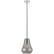 Fairfield 1 Light 7 inch Brushed Satin Nickel Mini Pendant Ceiling Light in Plated Smoke Glass