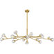 Aurora 16 Light 48 inch Brushed Brass Chandelier Ceiling Light