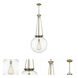 Beacon 1 Light 17.75 inch Antique Brass Pendant Ceiling Light