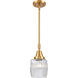 Franklin Restoration Colton LED 6 inch Satin Gold Mini Pendant Ceiling Light