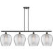 Ballston Norfolk 4 Light 50 inch Oil Rubbed Bronze Island Light Ceiling Light in Clear Glass