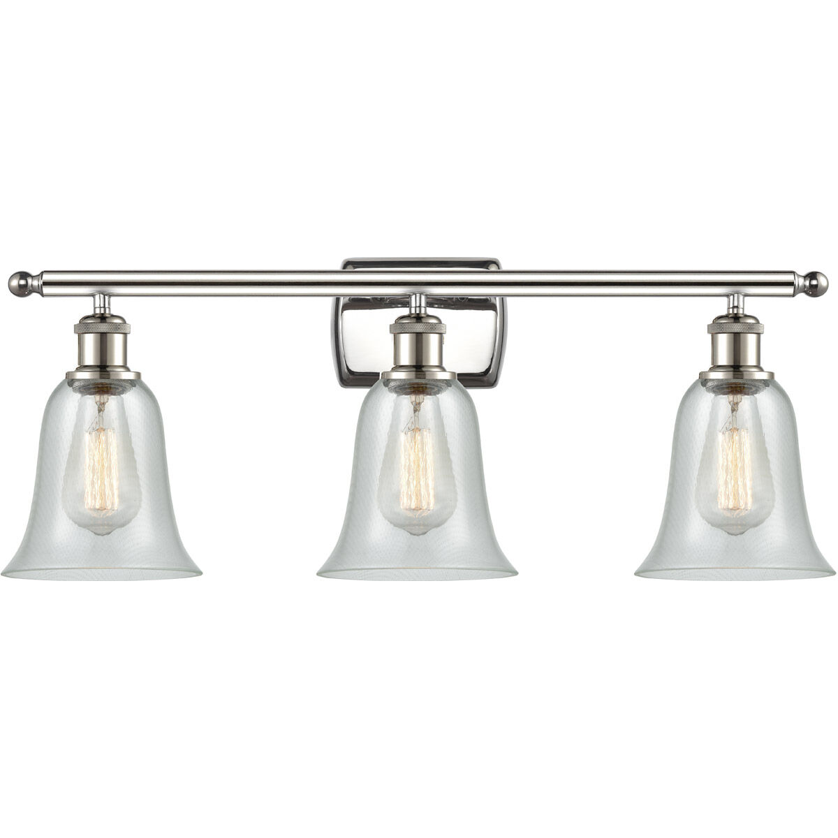 Ballston Hanover 3 Light 26 inch Polished Nickel Bath Vanity Light Wall Light in Fishnet Glass, Ballston
