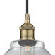 Edison Orwell 1 Light 8 inch Antique Brass Mini Pendant Ceiling Light