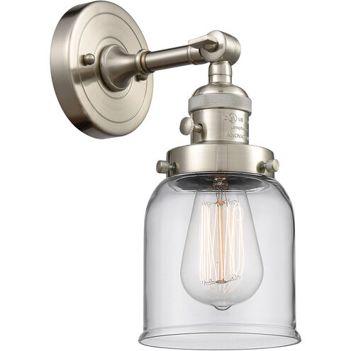 Franklin Restoration Small Bell LED 5 inch Brushed Satin Nickel Sconce Wall Light, Franklin Restoration
