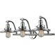 Franklin Restoration Railroad LED 28 inch Polished Chrome Bath Vanity Light Wall Light, Franklin Restoration