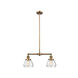 Franklin Restoration Fulton LED 21 inch Brushed Brass Chandelier Ceiling Light in Clear Glass, Franklin Restoration