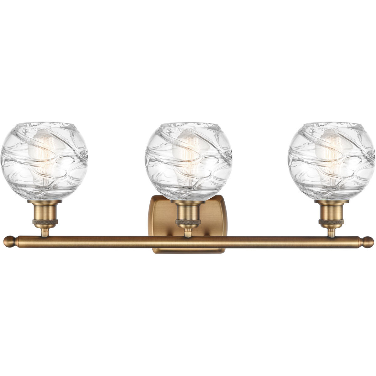 Ballston Small Deco Swirl LED 26 inch Brushed Brass Bath Vanity Light Wall Light, Ballston