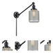 Stanton 30 inch 60.00 watt Matte Black Swing Arm Wall Light, Franklin Restoration