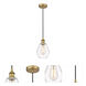Edison Cindyrella LED 6 inch Brushed Brass Mini Pendant Ceiling Light