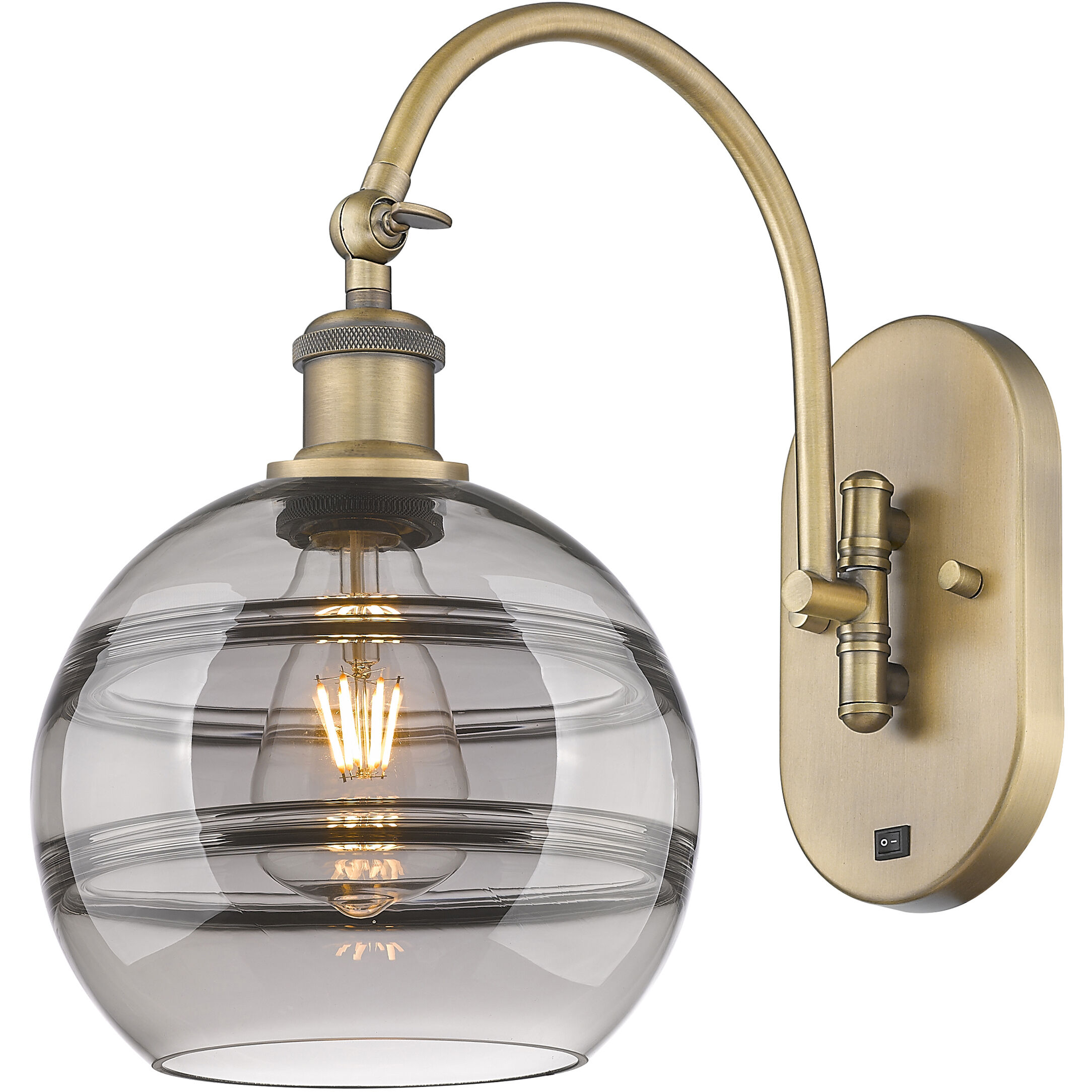 Ballston Rochester 1 Light 8 inch Brushed Brass Sconce Wall Light