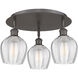 Norfolk 3 Light 17.5 inch Oil Rubbed Bronze Flush Mount Ceiling Light in Clear