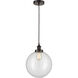 Edison Beacon 1 Light 12 inch Oil Rubbed Bronze Mini Pendant Ceiling Light