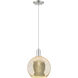 Arcadia Athens 1 Light 10 inch Brushed Satin Nickel Mini Pendant Ceiling Light in Mercury