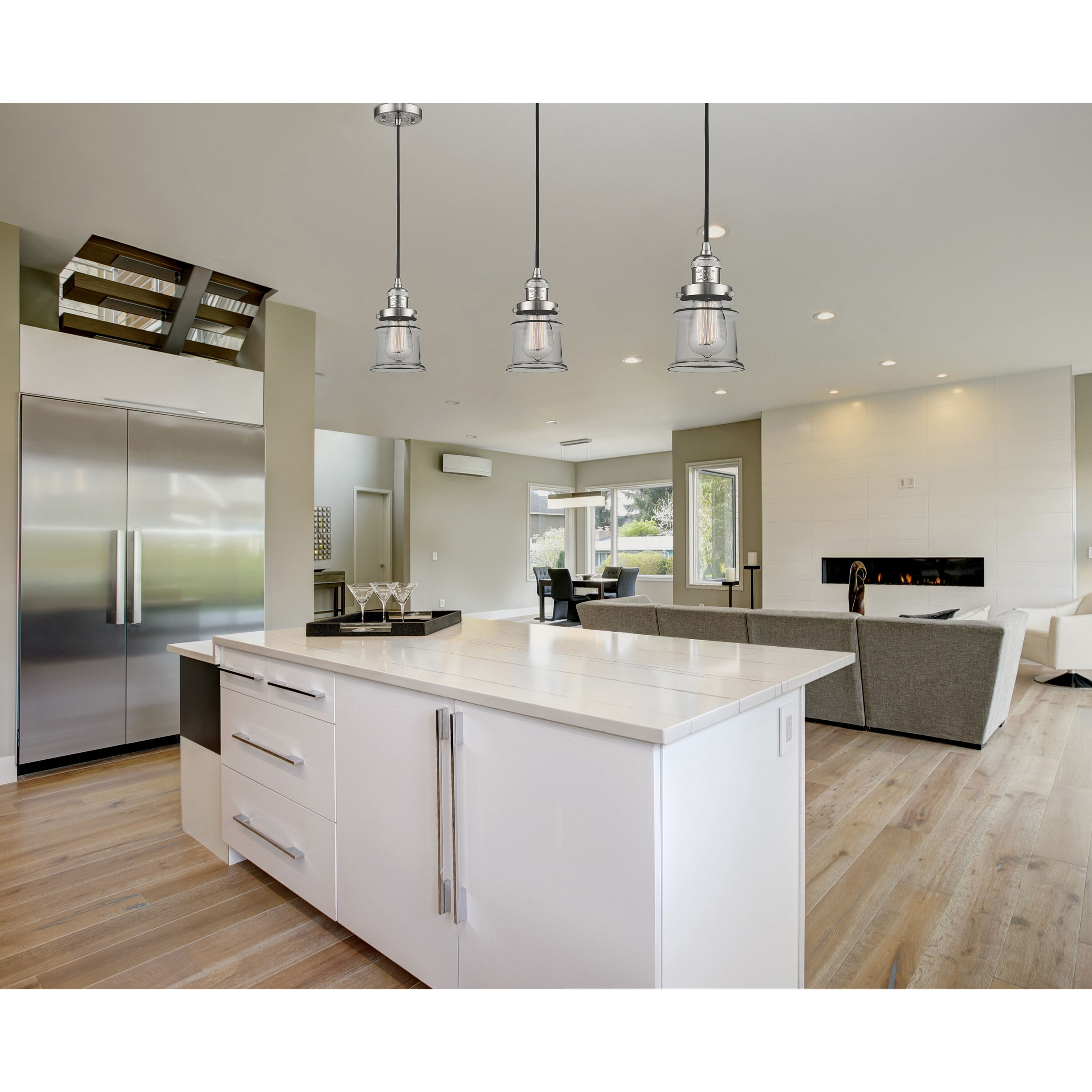 Franklin Restoration Canton 1 Light 6 inch Polished Chrome Mini Pendant Ceiling Light in Incandescent, Clear, Franklin Restoration