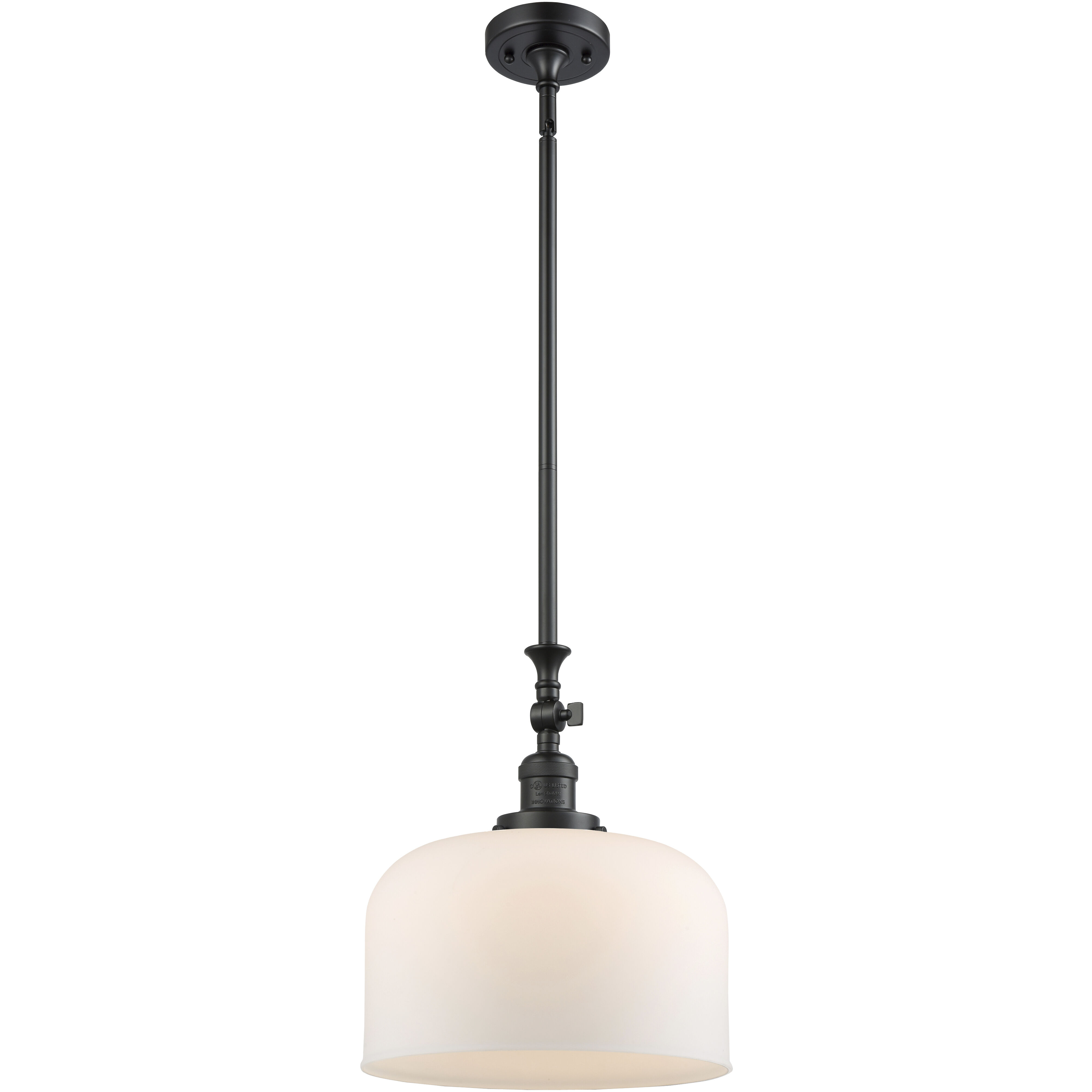 Franklin Restoration Bell LED 12 inch Matte Black Mini Pendant Ceiling Light in Matte White, Franklin Restoration