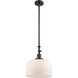 Franklin Restoration Bell LED 12 inch Matte Black Mini Pendant Ceiling Light in Matte White, Franklin Restoration