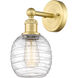 Belfast 1 Light 6 inch Satin Gold and Deco Swirl Sconce Wall Light