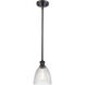 Ballston Castile 1 Light 6 inch Oil Rubbed Bronze Pendant Ceiling Light in Clear Glass, Ballston