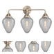 Nouveau 2 Geneseo 3 Light 25 inch Brushed Satin Nickel Bath Vanity Light Wall Light
